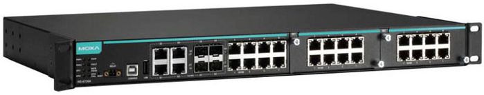 Moxa 24+4G-port Gigabit modular managed PoE+ Ethernet switches - W124821363