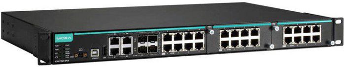 Moxa 24+4G-port Gigabit modular managed PoE+ Ethernet switches - W124522153