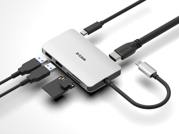 D-Link 2xUSB 3.0, HDMI/USB-C, 4K UHD, 5 Gbit/s, 95x45x11mm, 68g - W125662931