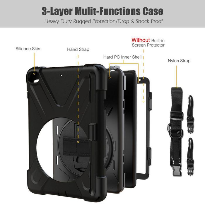 eSTUFF AUSTIN Defender Case for iPad Mini 5/4 - Black - W124449350