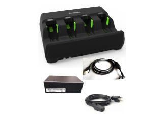 Zebra Includes 4-Slot Battery Charger, Power Supply, DC Line Cord and AC Line Cord - W125074249