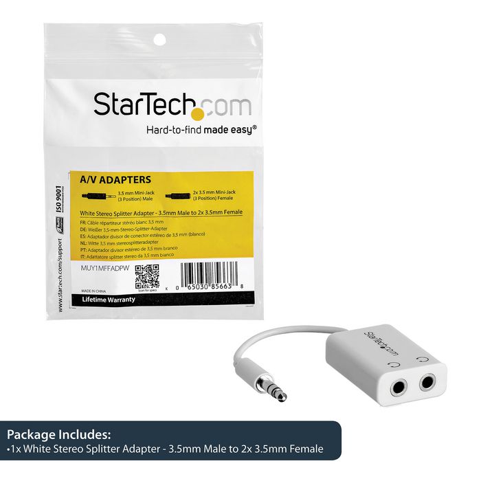 StarTech.com Répartiteur audio / Jack 3,5 mm