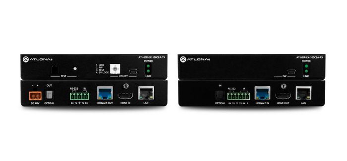 Atlona 4096 x 2160 px, CEC, HDCP, RJ-45 In, RJ-45 Out, LAN, HDMI In, HDMI Out, Optical Out, USB, 100-240 V AC, 50/60 Hz - W125400004