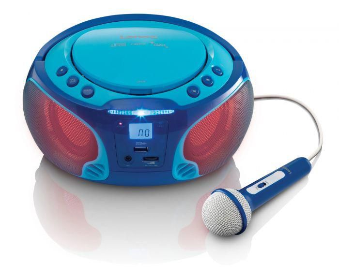- - Scd-650 Player Cd SCD-650B, blue Led Usb Lights Lenco Radio Karaoke EET | -