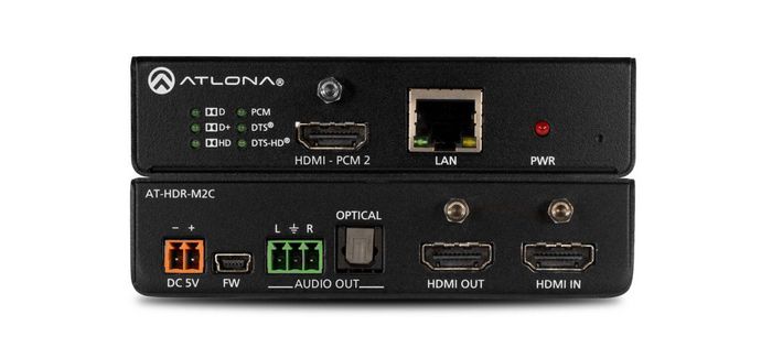 Atlona 4K HDR Multi-Channel Digital - Two-Channel Audio Converter, 4096 x 2160, YUV, RGB, 110.009 dB, 18 Gbps - W125400008