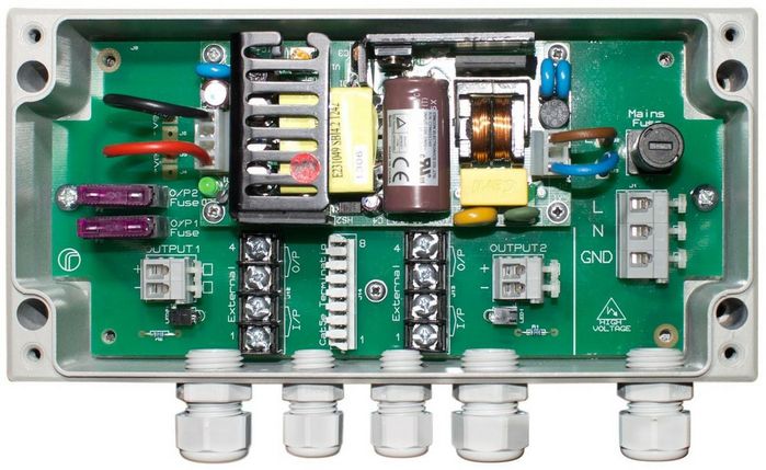 Raytec PSU-VAR-50W-2 power adapter/inverter, Powers 2x VARIO 4 series illuminators, Max Output: 50W - W124592178