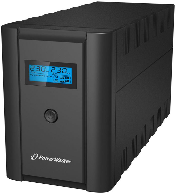 PowerWalker Line-Interactive UPS, 1200VA / 600W, 230V, 4 - 8 ms, 2 x 12V/7Ah, 8.9 kg - W124397302