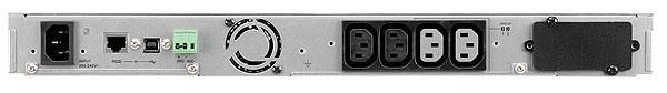Eaton 650VA, 420W, 1 x C14 In, 4 x C13 Out, 1 x USB, 1 x RS232, 1 x 1 mini-Terminal Block, LCD, Rack 1U - W124488579