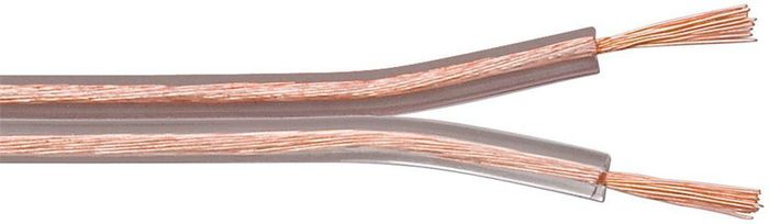MicroConnect Speaker cable, 50m, 2x2,5mm², Transparent - W124745623