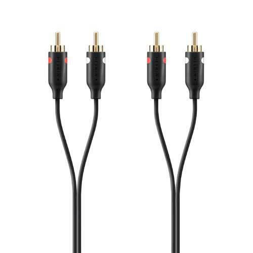 Belkin RCA Audio Cable 2xRCA M/M 1m Black Gold plated - W124882636