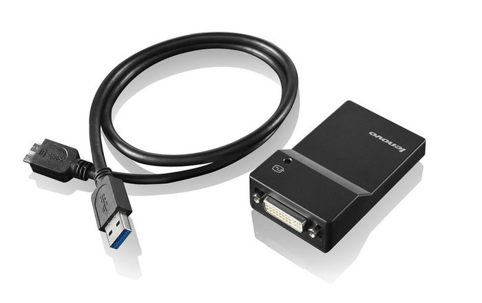 Lenovo USB 3.0 to DVI/VGA Monitor Adapter - W124696460