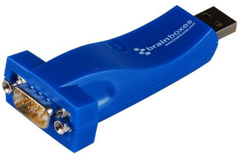 Lenovo Brainboxes Approved USB to Serial Adapter, 1 x Serial (RS-232) Male - Hi-Speed USB Male, blue, 25g - W125310257