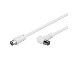 MicroConnect Coax Cable 2.5m White Angled - W124991512