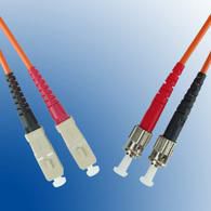 MicroConnect Optical Fibre Cable, ST-SC, Multimode, Duplex, OM1 (Orange), 50m - W124550470