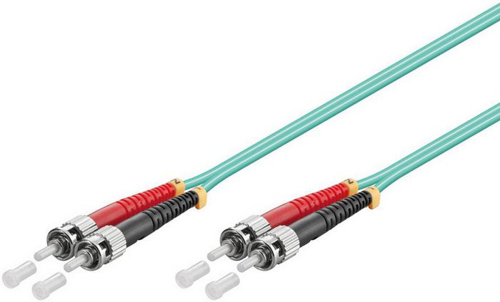 MicroConnect Optical Fibre Cable, ST-ST, Multimode, Duplex, OM3 (Aqua Blue), 25m - W124550468