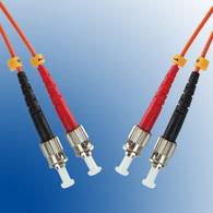 MicroConnect Optical Fibre Cable, ST-ST, Multimode, Duplex, OM3 (Aqua Blue), 2m - W124650410
