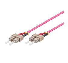 MicroConnect Optical Fibre Cable, SC-SC, Multimode, Duplex OM4 (Erica Violet), 1m - W124650428