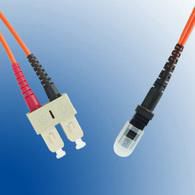 MicroConnect Optical Fibre Cable, MTRJ-SC, Multimode, Duplex, OM3 (Aqua Blue), 1m - W124650438