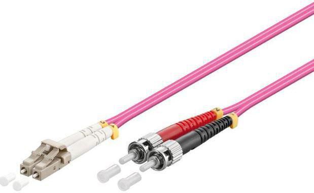 MicroConnect Optical Fibre Cable, LC-ST, Multimode, Duplex, OM4 (Erica Violet), 10m - W124650450