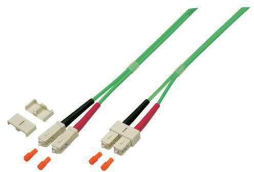 MicroConnect Optical Fibre Cable, SC-SC, Multimode, Duplex, OM5 (Lime Green) 5m - W124750538