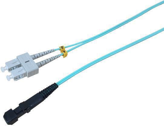 MicroConnect Optical Fibre Cable, MTRJ-SC, Multimode, Duplex, OM3 (Aqua Blue), 7m - W124950539
