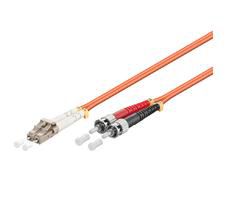 MicroConnect Optical Fibre Cable, LC-ST, Multimode, Duplex, OM2 (Orange), 3m - W124950547
