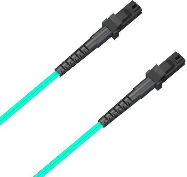 MicroConnect Optical Fibre Cable, MTRJ-MTRJ, Multimode, Duplex, OM3 (Aqua Blue), 25m - W125050274