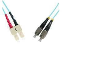 MicroConnect Optical Fibre Cable, FC-SC, Multimode, Duplex, OM3 (Aqua Blue) 10m - W125250023