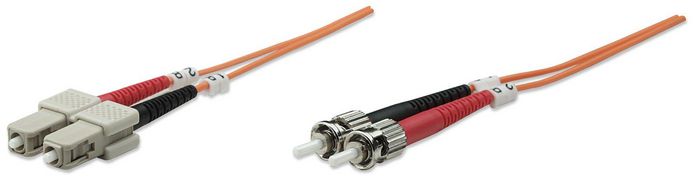 Intellinet Fibre Optic Patch Cable, Duplex, Multimode, ST/SC, 62.5/125 µm, OM1, 5m, LSZH, Orange - W125305185