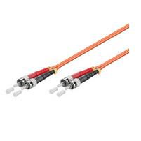 MicroConnect Optical Fibre Cable, ST-ST, Multimode, Duplex, OM1 (Orange), 100m - W125344389