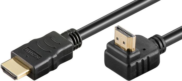 MicroConnect HDMI 2.0 Cable, 90° angled, 1m - W128609271