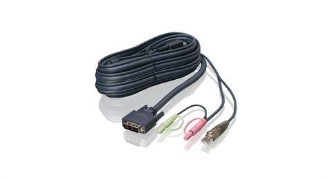 IOGEAR 10ft (3m) Single Link DVI-I USB KVM Cable - W125054837