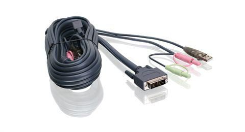 IOGEAR 16ft (5m) Single Link DVI-D USB KVM Cable - W125321868