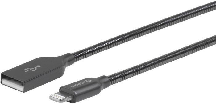 eSTUFF Lightning Cable MFI 1,5m Gunmetal - W124549493