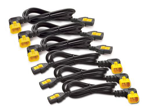 APC Power Cord Kit (6ea), Locking, C13 to C14 (90 Degree), 1.8m - W125045019
