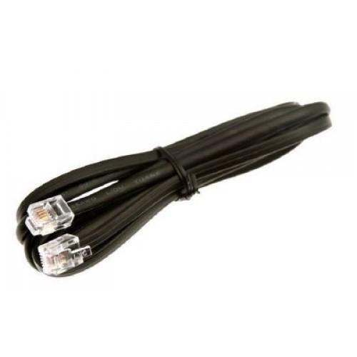 HP Telephone cable with bill tone filter - 3.0m (9.8ft) long (Black) - RJ-11 plug on one end (Switzerland) - W124935026