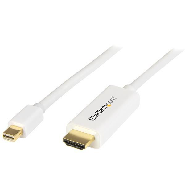 StarTech.com StarTech.com Mini DisplayPort to HDMI Converter Cable - 3 ft (1m) - mDP to HDMI Adapter with Built-in Cable - (M / M) Ultra HD 4K - White - W124963406