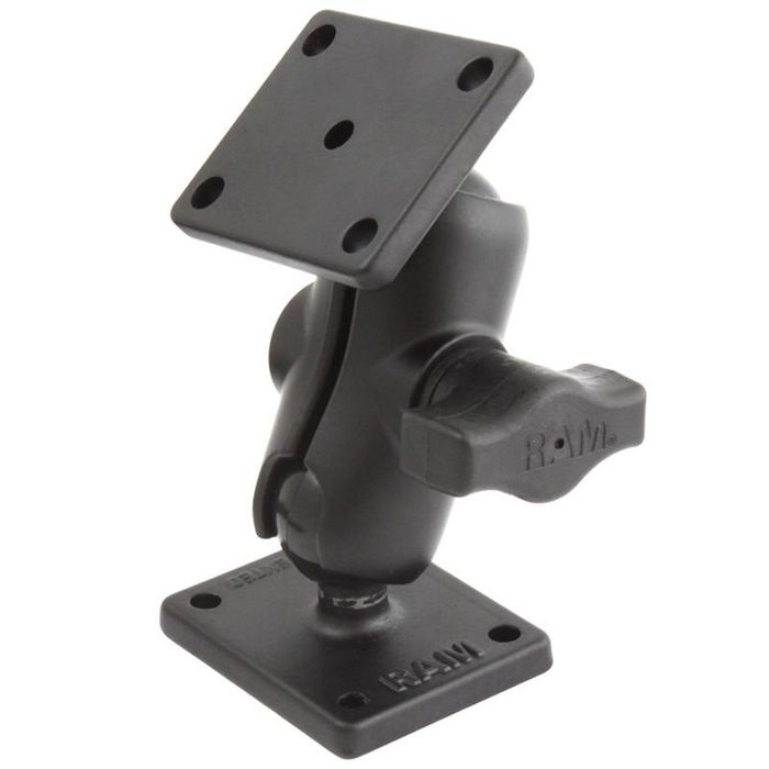 RAM Mounts Drill-Down Double Ball Mount with Rectangle AMPS Plates - W124970327