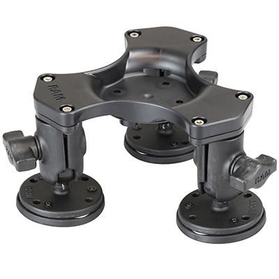 RAM Mounts RAM Triple Ball and Socket Magnetic Base with AMPS Hole Pattern - W125170297