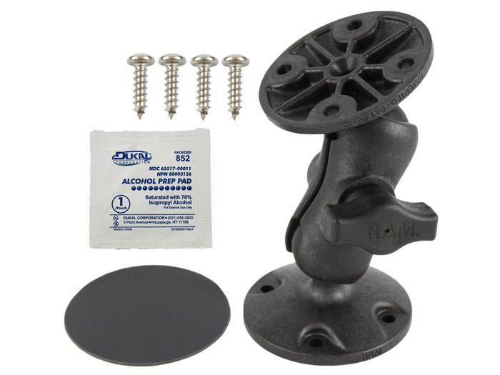 RAM Mounts Universal Composite Double Ball Mount with Adhesive Disc - W125170315