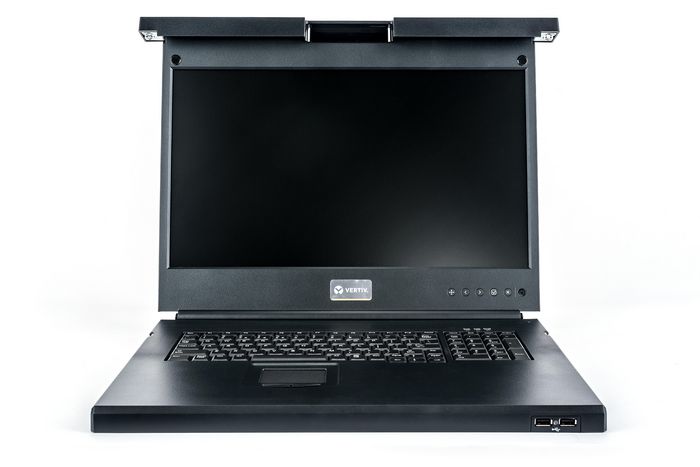 Vertiv LRA185KMM-201 rack console 48.3 cm (19") 1366 x 768 pixels Plastic, Steel Black 1U - W124692128