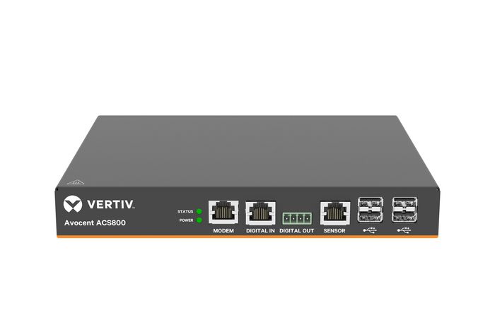 Vertiv 4-Port ACS800 Serial Console with analog modem, external AC/DC Power Brick - Jumper cord: Plug C14 to connector C13 - W125044812