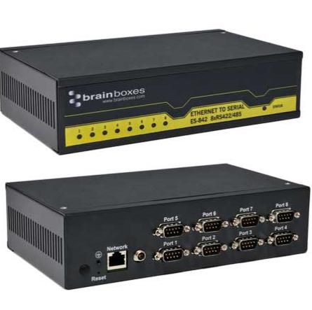 Brainboxes Ethernet to Serial Device Server, 8 x RS422/485, 1Mbit/s, 1 x 10/100BaseTX RJ-45 - W124549468