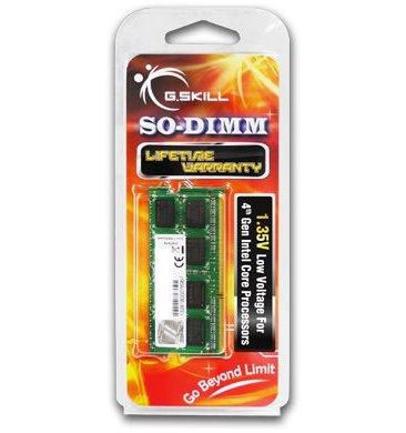 G.Skill 4GB (4GBx1), DDR3, SO-DIMM, 1600MHz, CAS Latency 11-11-11-28, 1.35V - W124550222