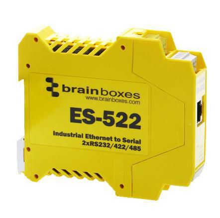 Brainboxes Industrial Ethernet to Serial 2xRS232/422/485 - W124449285