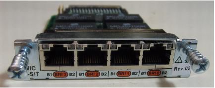 Cisco 4-Port ISDN BRI S/T High-Speed WAN Interface Card - W124583197