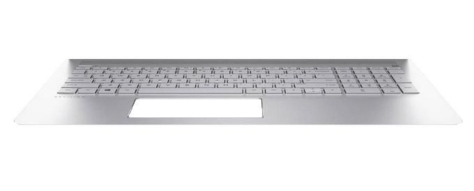 HP Keyboard/top cover in opulent blue finish with speaker grille in natural silver finish with backlight (includes backlight cable and keyboard cable) - W124439381