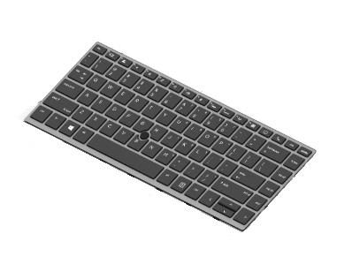 HP Keyboard with a backlight, privacy - W124560558