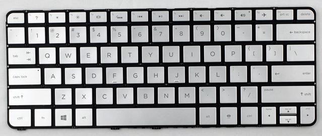 HP Keyboard (Swiss), Silver - W124735031