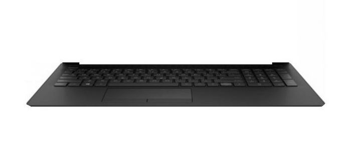 HP Top Cover/Keyboard, no backlight, jet black - W124860311